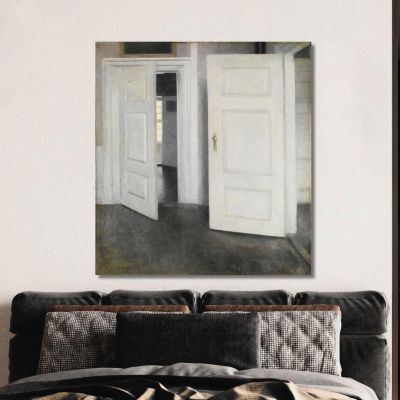 White Doors Strandgade 30 Vilhelm Hammershøi vhm73 canvas print 