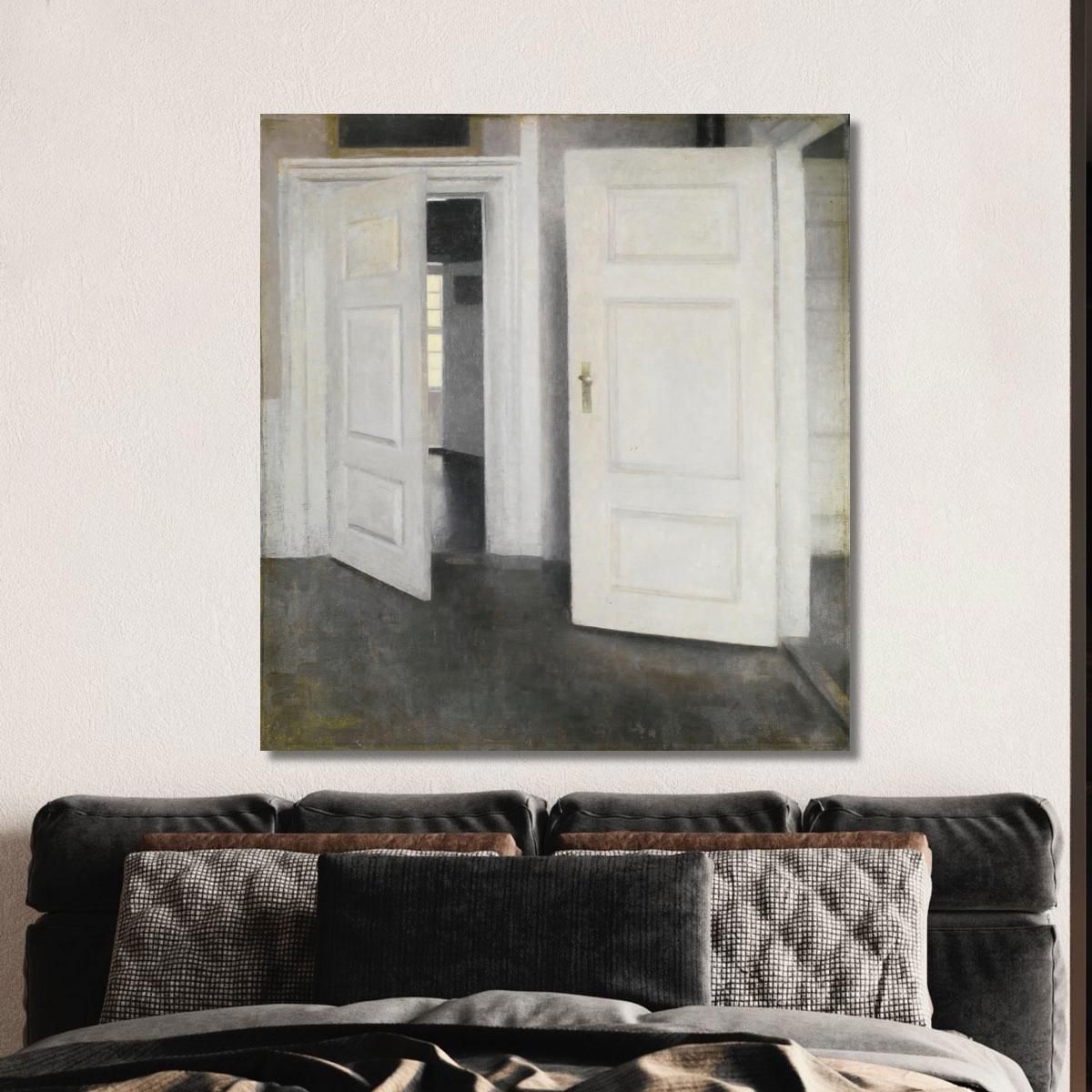 White Doors Strandgade 30 Vilhelm Hammershøi vhm73 canvas print 