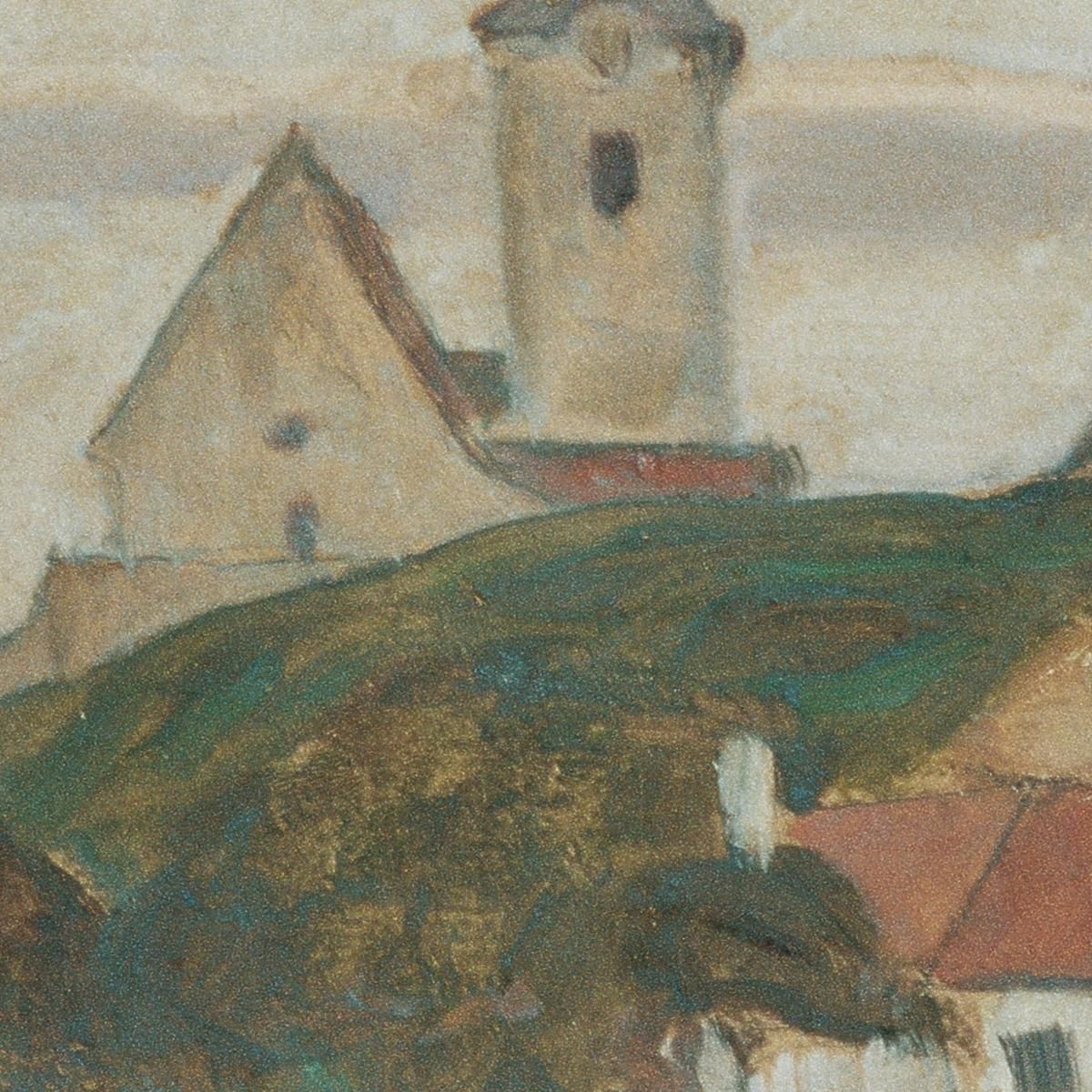 Landscape With Church And Village 2 Walther Gamerith wgm17 canvas print