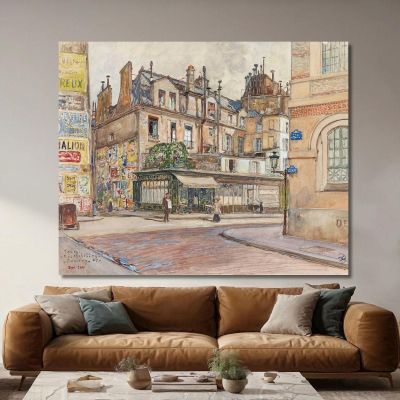 Corner Of Rue Mabillon And Rue Clément In 1907 5Th And 6Th Arrondissements Frédéric Houbron fhb3 canvas print 