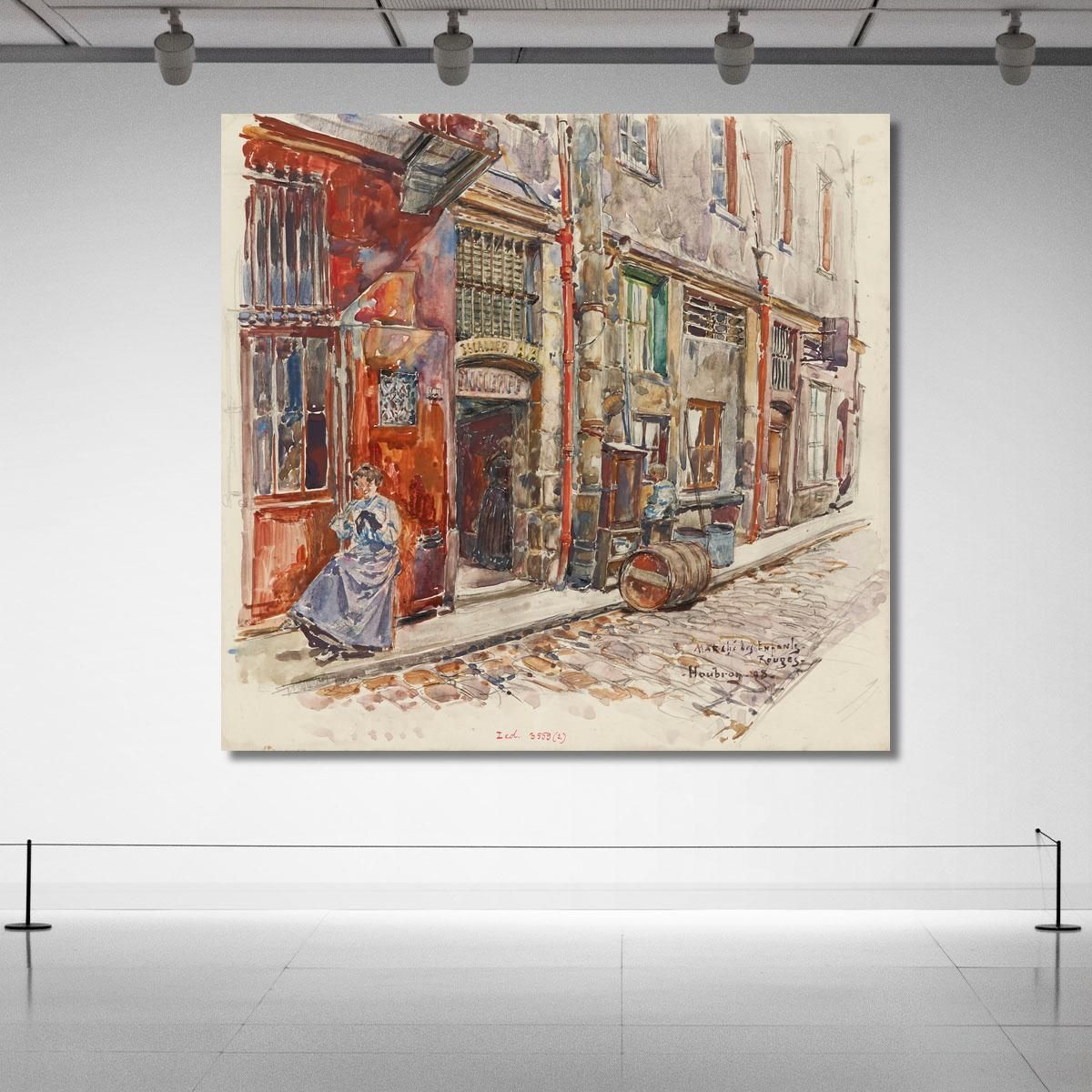 Entrance Staircase A Of The Marché Des Enfants-Rouges In 1908 3Rd Arrondissement Frédéric Houbron fhb7 canvas print 