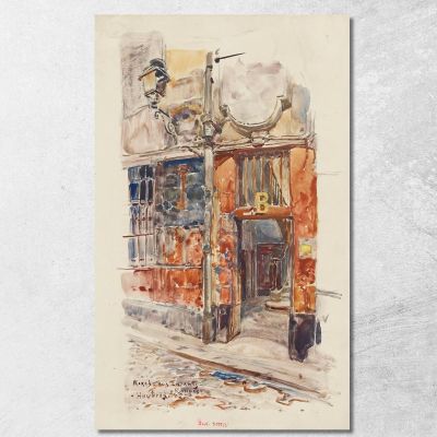 Entrance Staircase B Of The Marché Des Enfants-Rouges In 1907 3Rd Arrondissement Frédéric Houbron fhb8 canvas print 