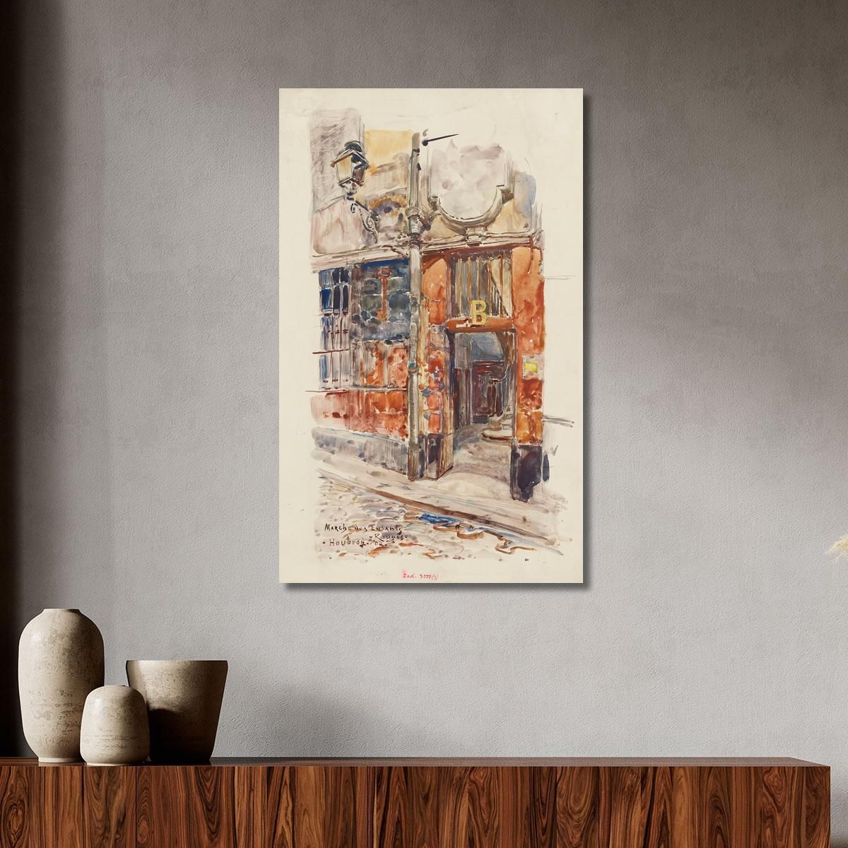Entrance Staircase B Of The Marché Des Enfants-Rouges In 1907 3Rd Arrondissement Frédéric Houbron fhb8 canvas print 