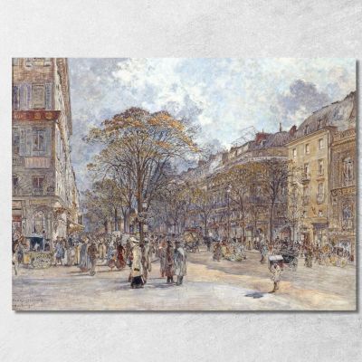Boulevard Des Italiens Morning View Frédéric Houbron fhb20 canvas print 