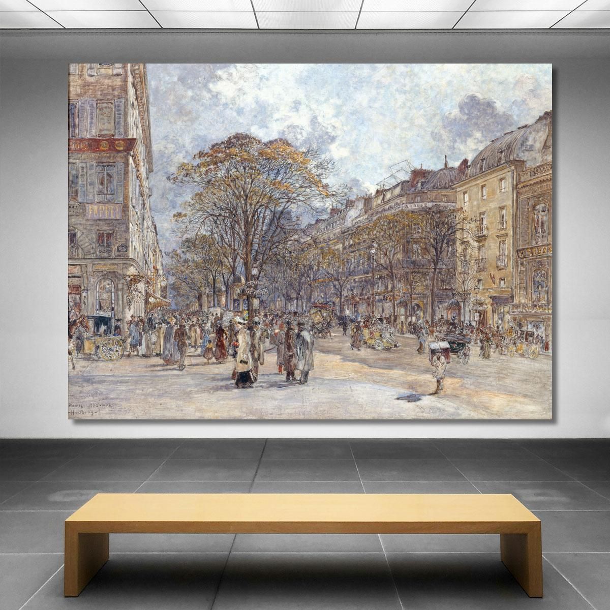 Boulevard Des Italiens Morning View Frédéric Houbron fhb20 canvas print 