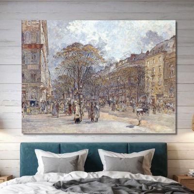 Boulevard Des Italiens Morning View Frédéric Houbron fhb20 canvas print 