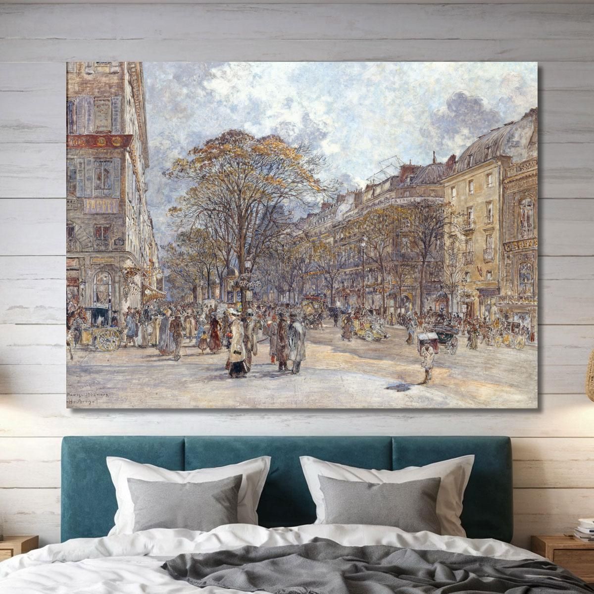 Boulevard Des Italiens Morning View Frédéric Houbron fhb20 canvas print 