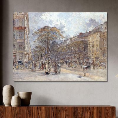 Boulevard Des Italiens Morning View Frédéric Houbron fhb20 canvas print 