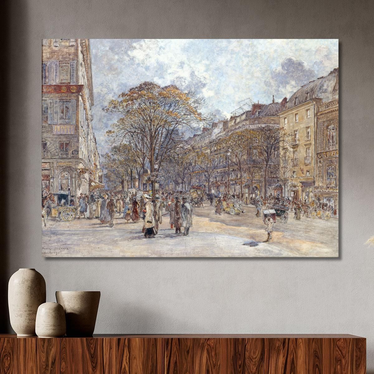Boulevard Des Italiens Morning View Frédéric Houbron fhb20 canvas print 