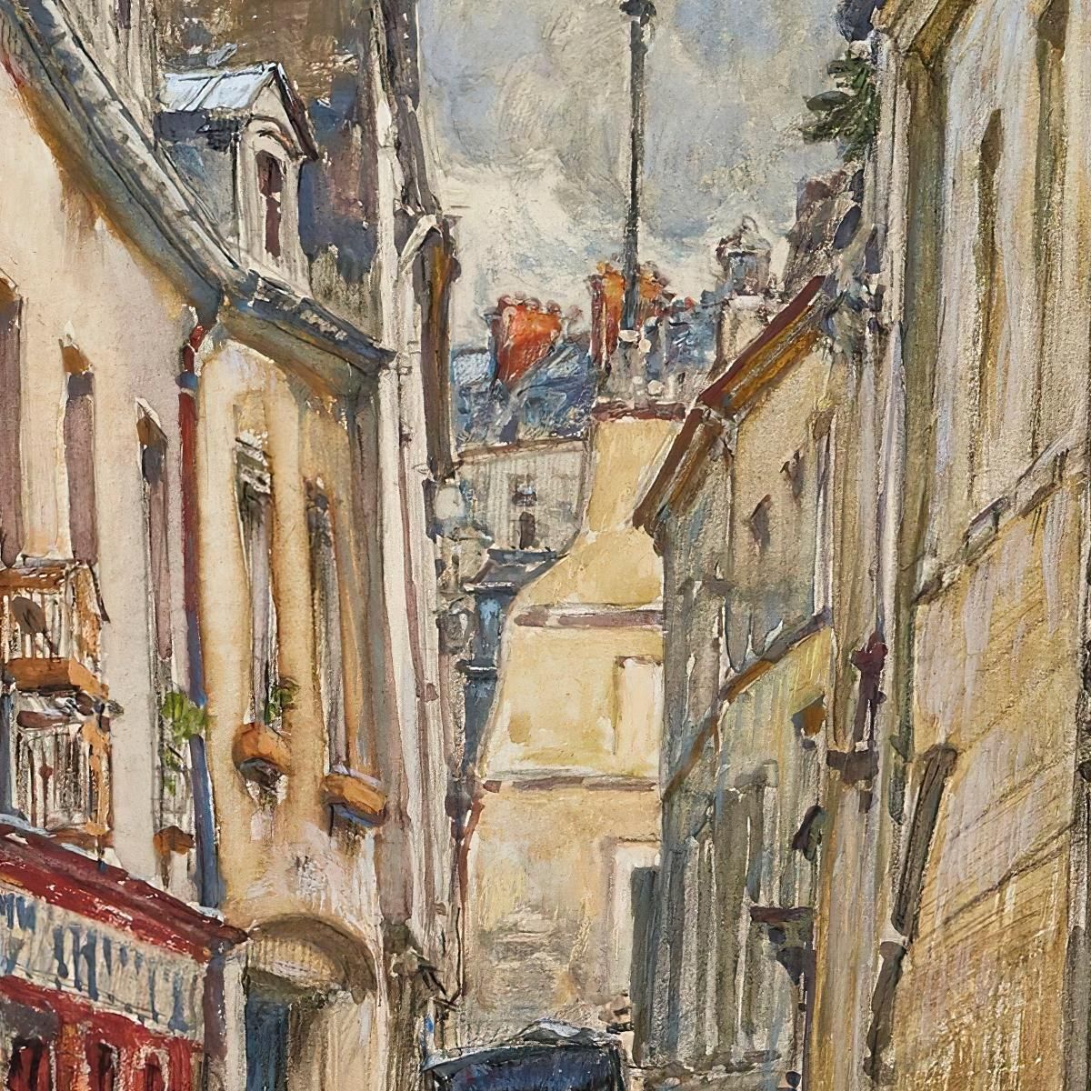 Rue Chanoinesse In 1905 4Th Arrondissement Frédéric Houbron fhb33 canvas print