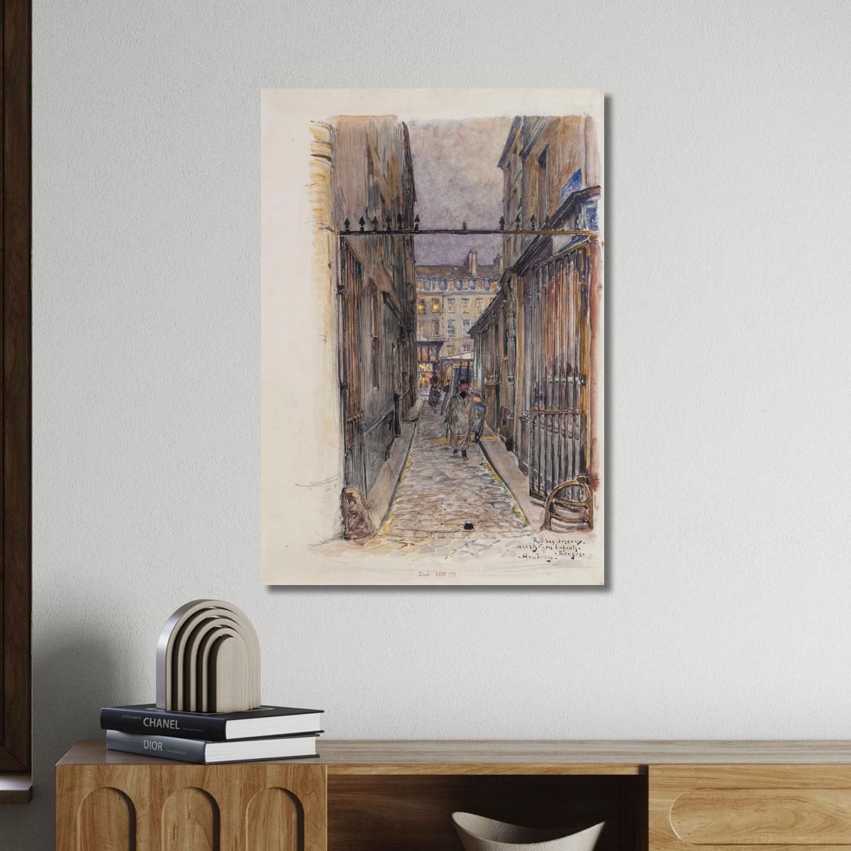 Rue Des Oiseaux Marché Des Enfants-Rouges In The Evening 3Rd Arrondissement Frédéric Houbron fhb35 canvas print 