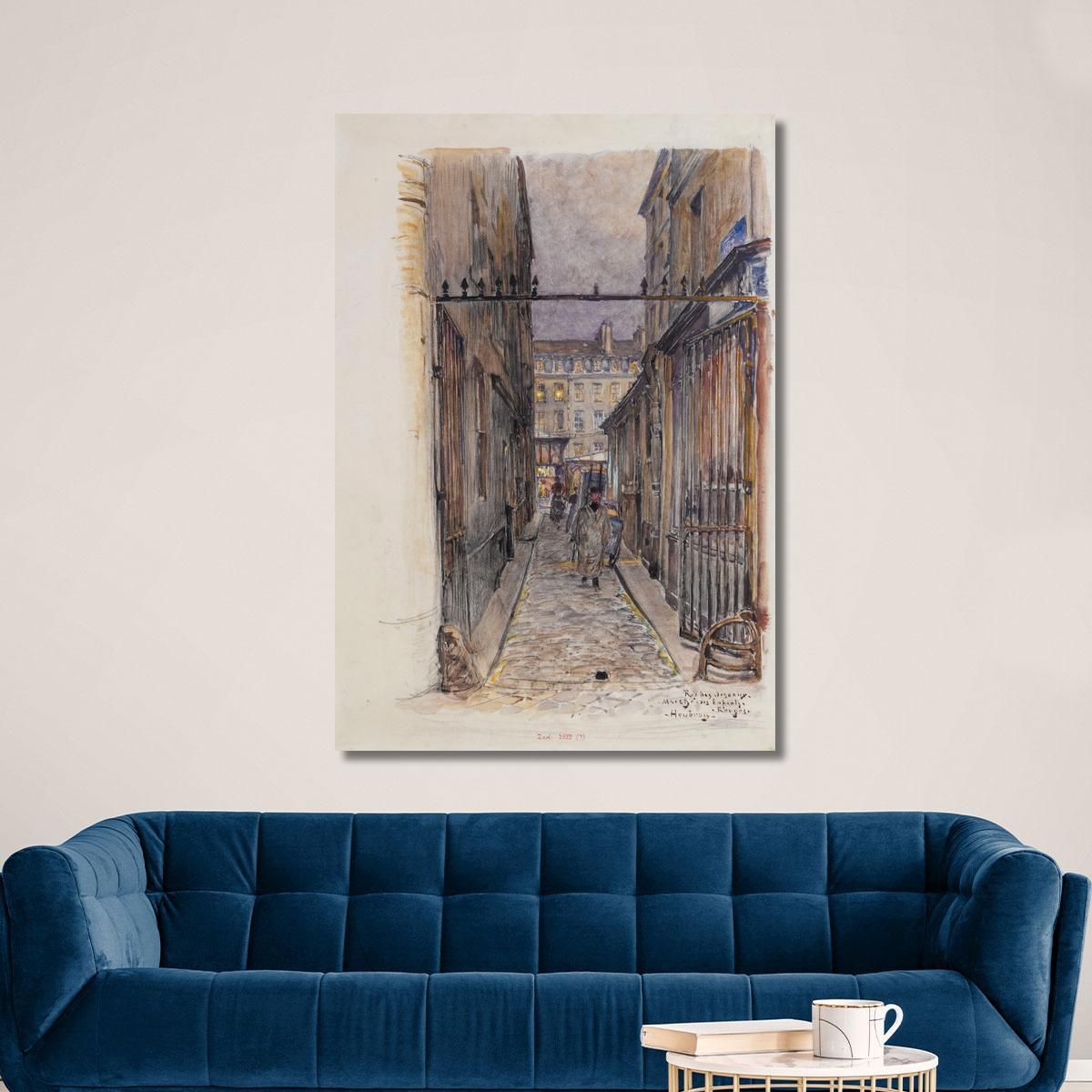 Rue Des Oiseaux Marché Des Enfants-Rouges In The Evening 3Rd Arrondissement Frédéric Houbron fhb35 canvas print 