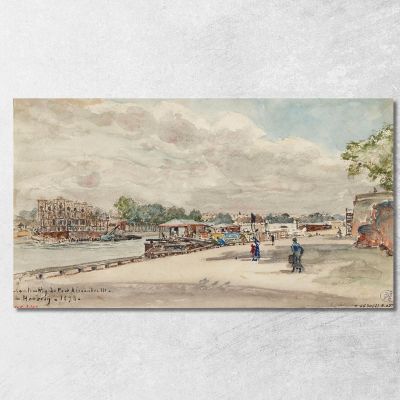 Construction Works Of The Pont Alexandre Iii Cour De La Reine Seen From Quai D'Orsay Frédéric Houbron fhb38 canvas print 