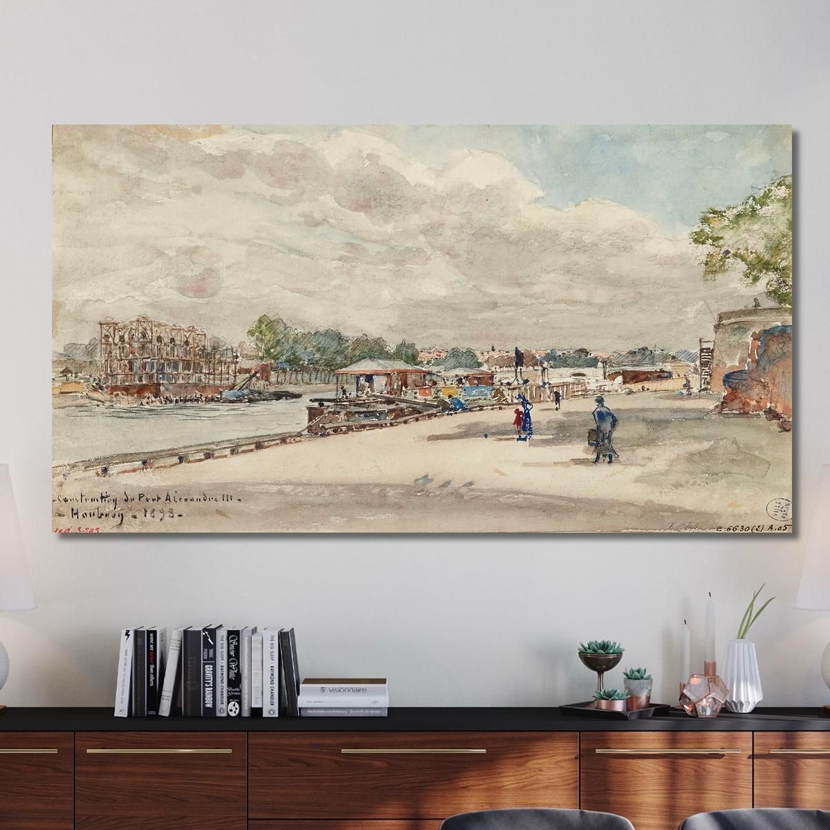 Construction Works Of The Pont Alexandre Iii Cour De La Reine Seen From Quai D'Orsay Frédéric Houbron fhb38 canvas print 