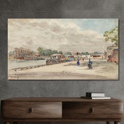 Construction Works Of The Pont Alexandre Iii Cour De La Reine Seen From Quai D'Orsay Frédéric Houbron fhb38 canvas print 