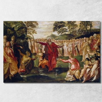 Moses Striking The Rock Jacopo Tintoretto jtn13 canvas print 
