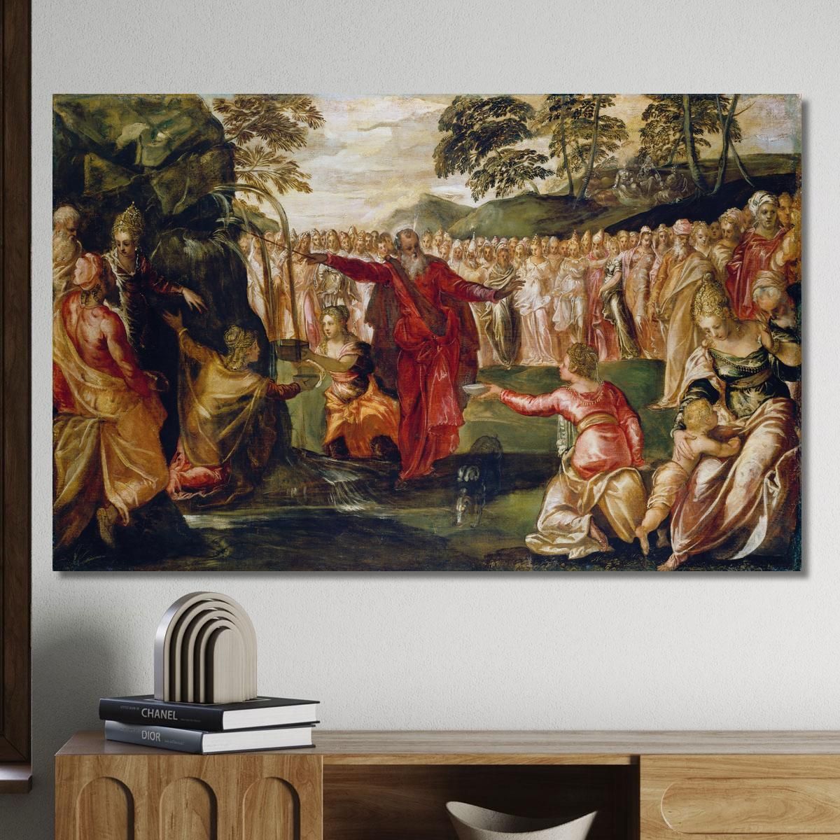 Moses Striking The Rock Jacopo Tintoretto jtn13 canvas print 