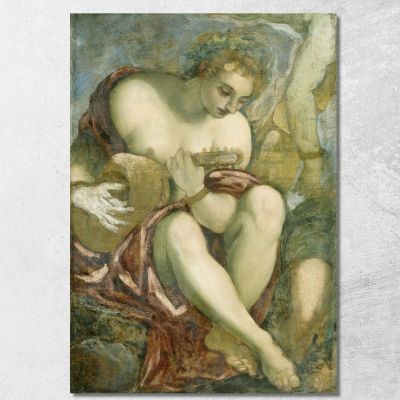 Muse With Lute Jacopo Tintoretto jtn14 canvas print 