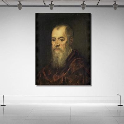 Portrait Of A Man With A Red Cloak Jacopo Tintoretto jtn21 canvas print 