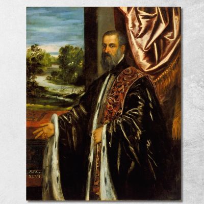 Portrait Of Marino Grimani Jacopo Tintoretto jtn29 canvas print 