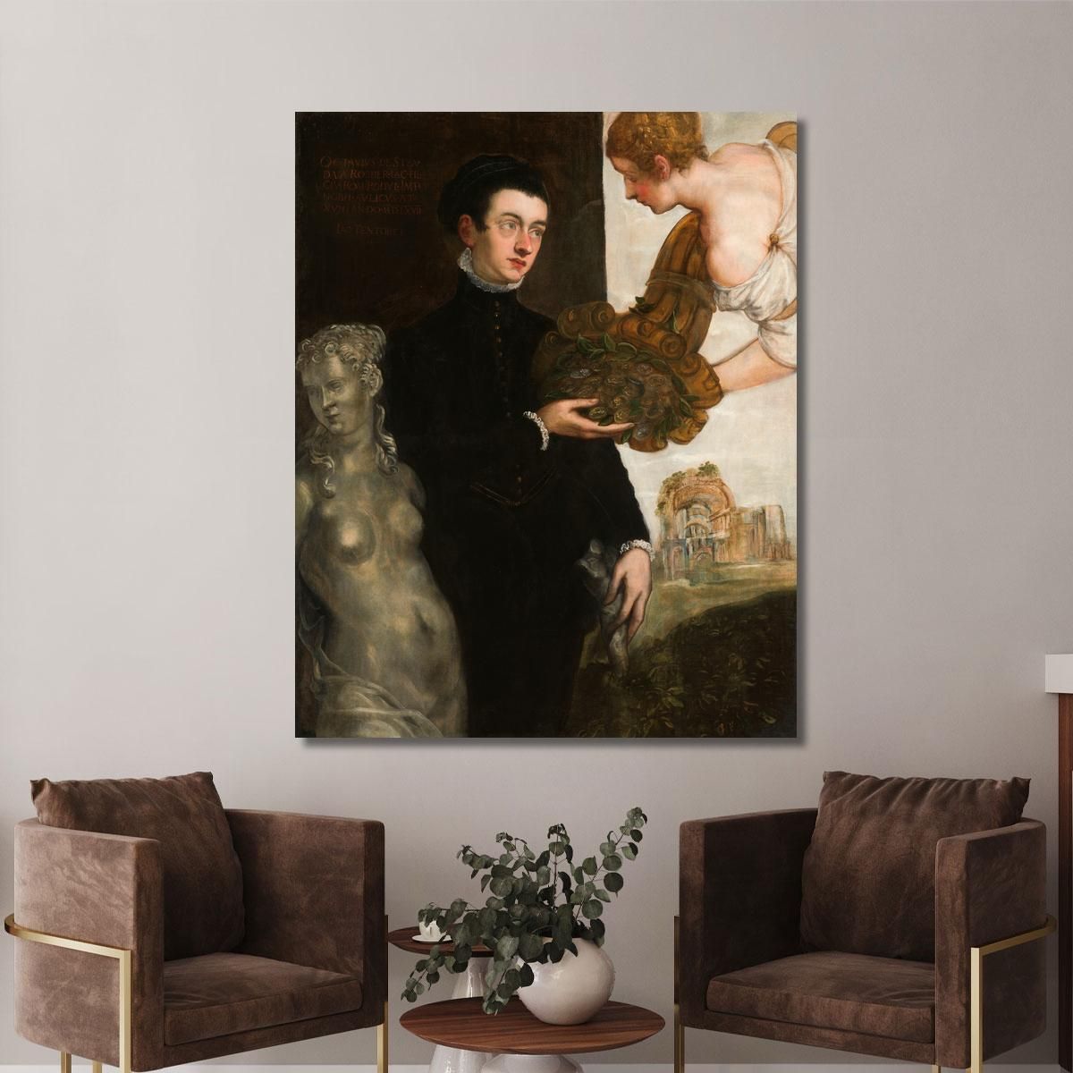 Portrait Of Ottavio Strada Jacopo Tintoretto jtn31 canvas print 