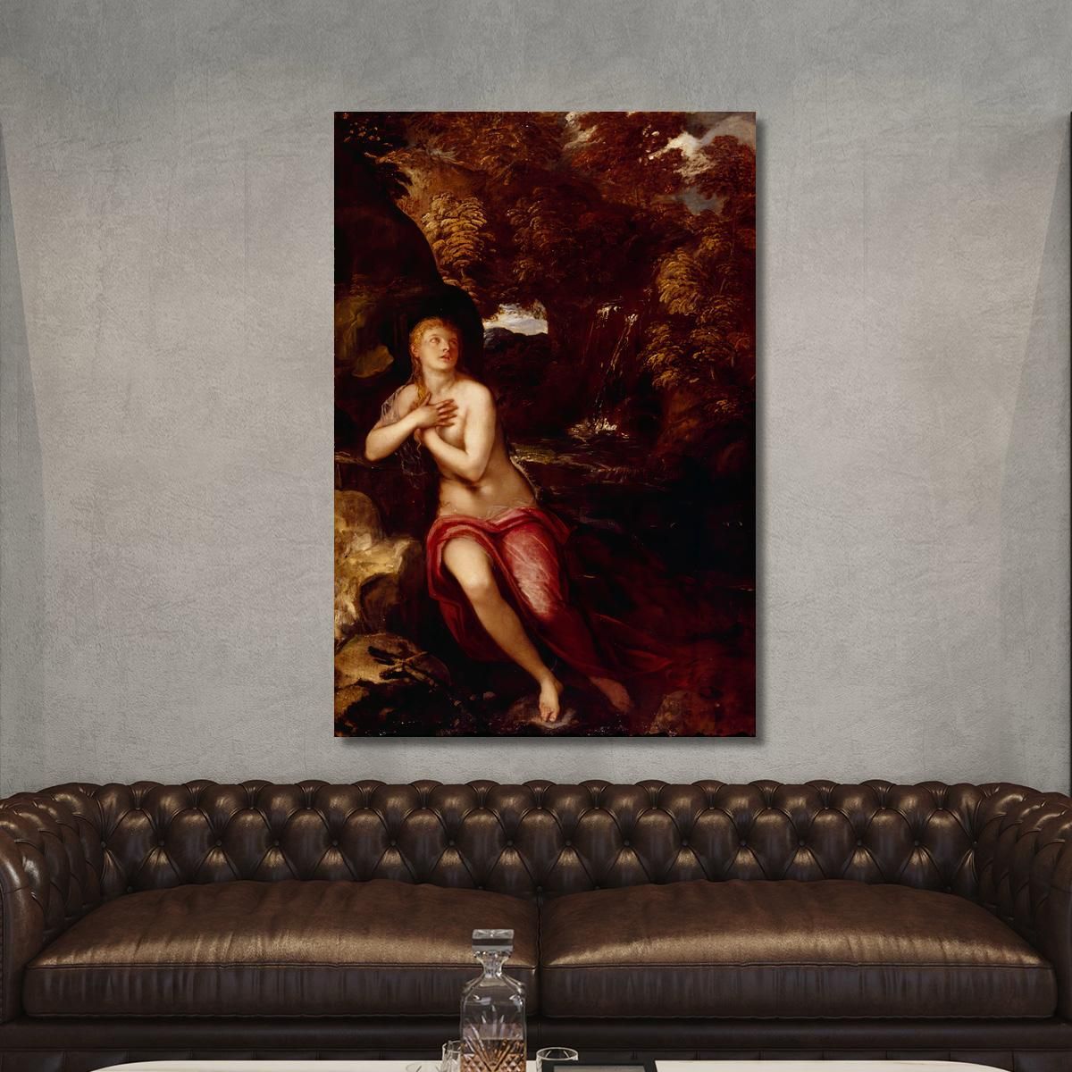 The Magdalene In The Wilderness Jacopo Tintoretto jtn43 canvas print 