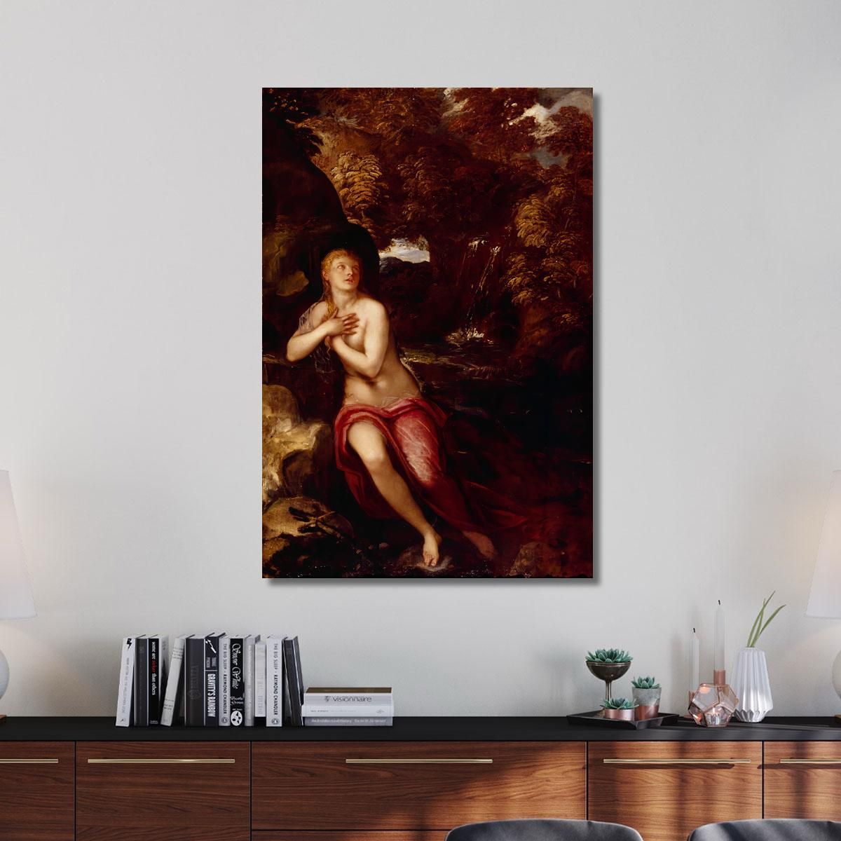 The Magdalene In The Wilderness Jacopo Tintoretto jtn43 canvas print 