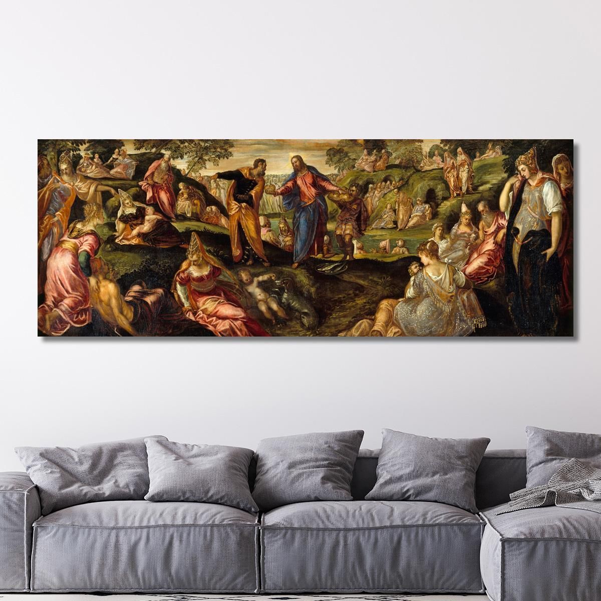 The Miracle Of The Loaves And Fishes Jacopo Tintoretto jtn44 canvas print 