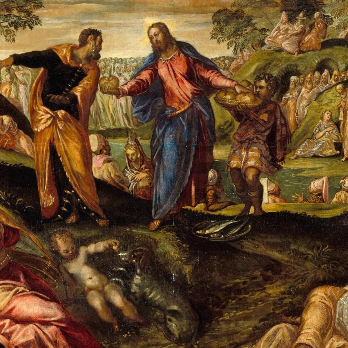 The Miracle Of The Loaves And Fishes Jacopo Tintoretto jtn44 canvas print