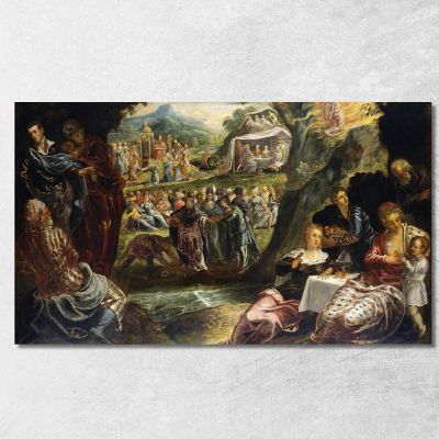 The Worship Of The Golden Calf Jacopo Tintoretto jtn46 canvas print 
