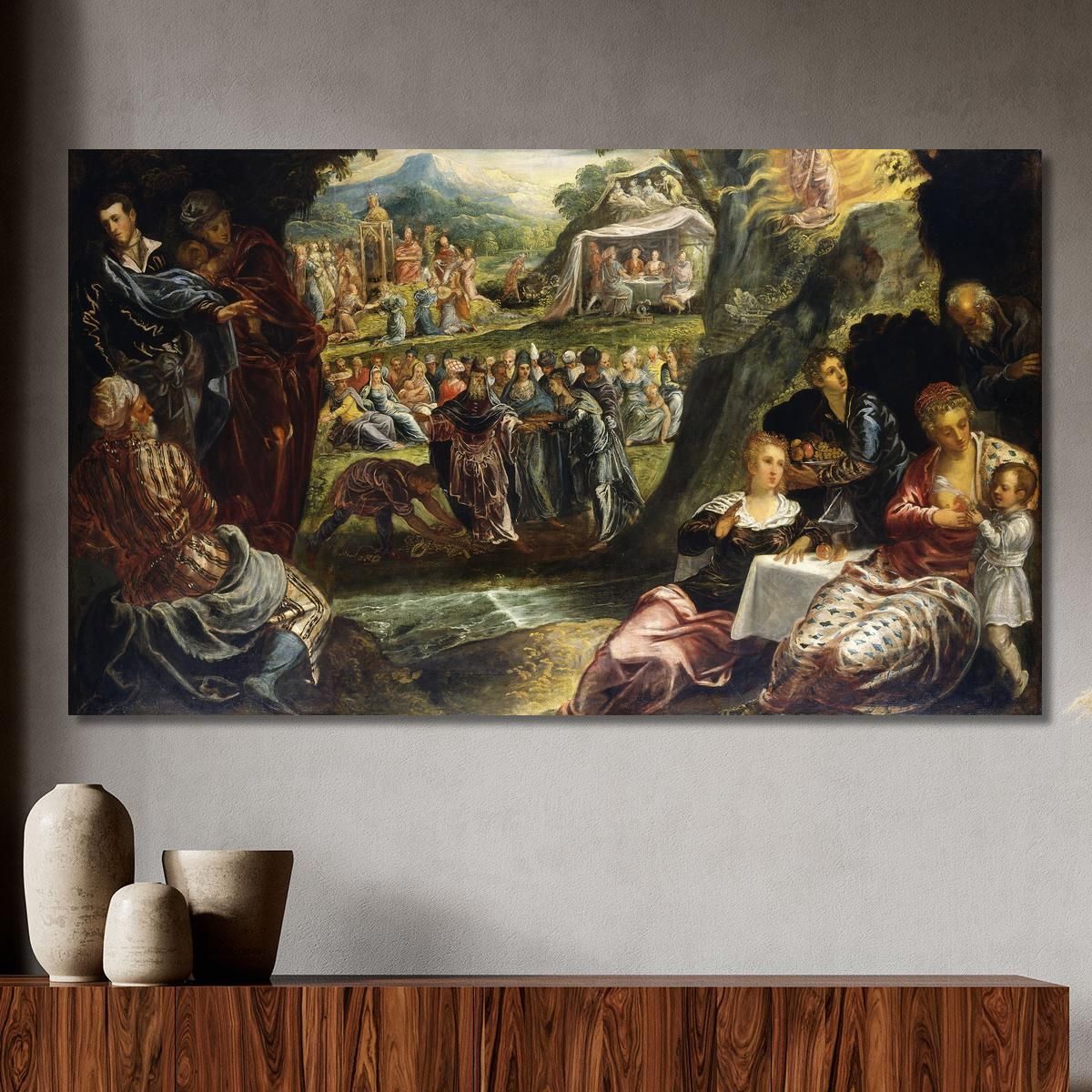 The Worship Of The Golden Calf Jacopo Tintoretto jtn46 canvas print 