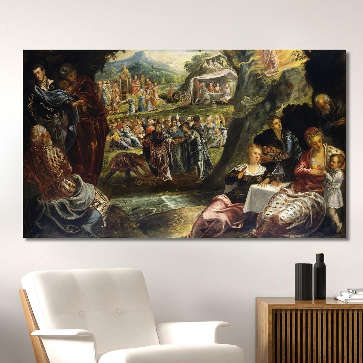 The Worship Of The Golden Calf Jacopo Tintoretto jtn46 canvas print 