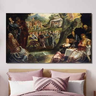 The Worship Of The Golden Calf Jacopo Tintoretto jtn46 canvas print 