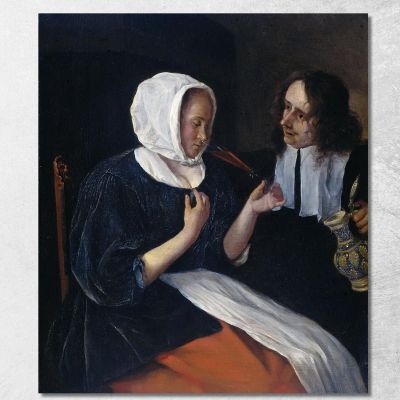 A Couple Drinking Jan Steen jsn1 canvas print 