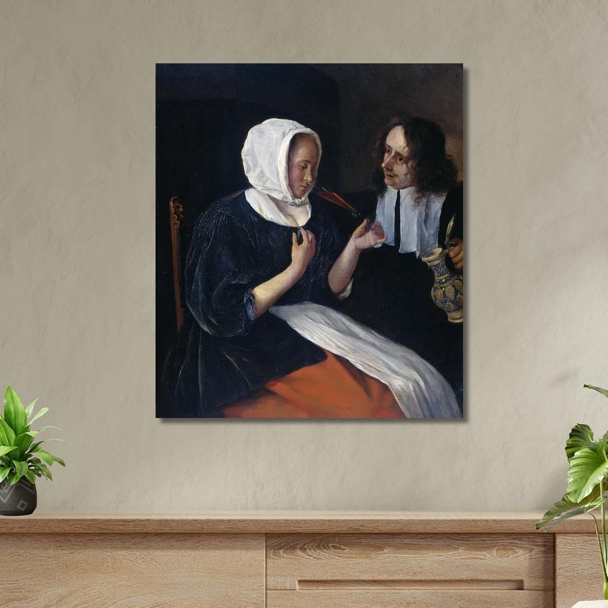 A Couple Drinking Jan Steen jsn1 canvas print 