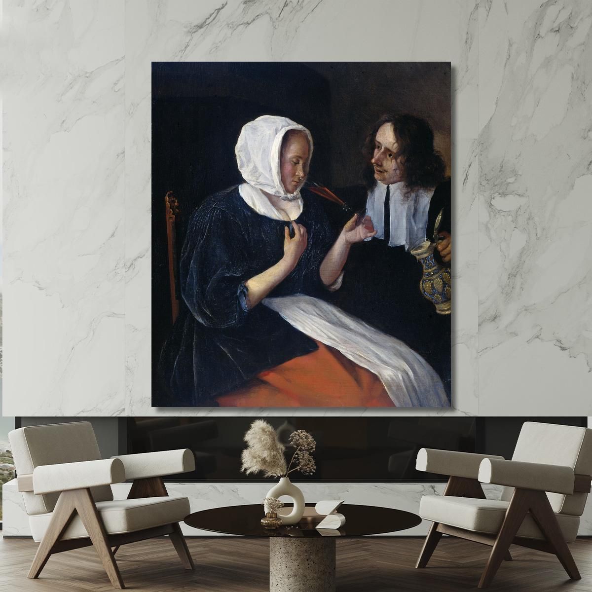 A Couple Drinking Jan Steen jsn1 canvas print 