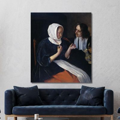 A Couple Drinking Jan Steen jsn1 canvas print 