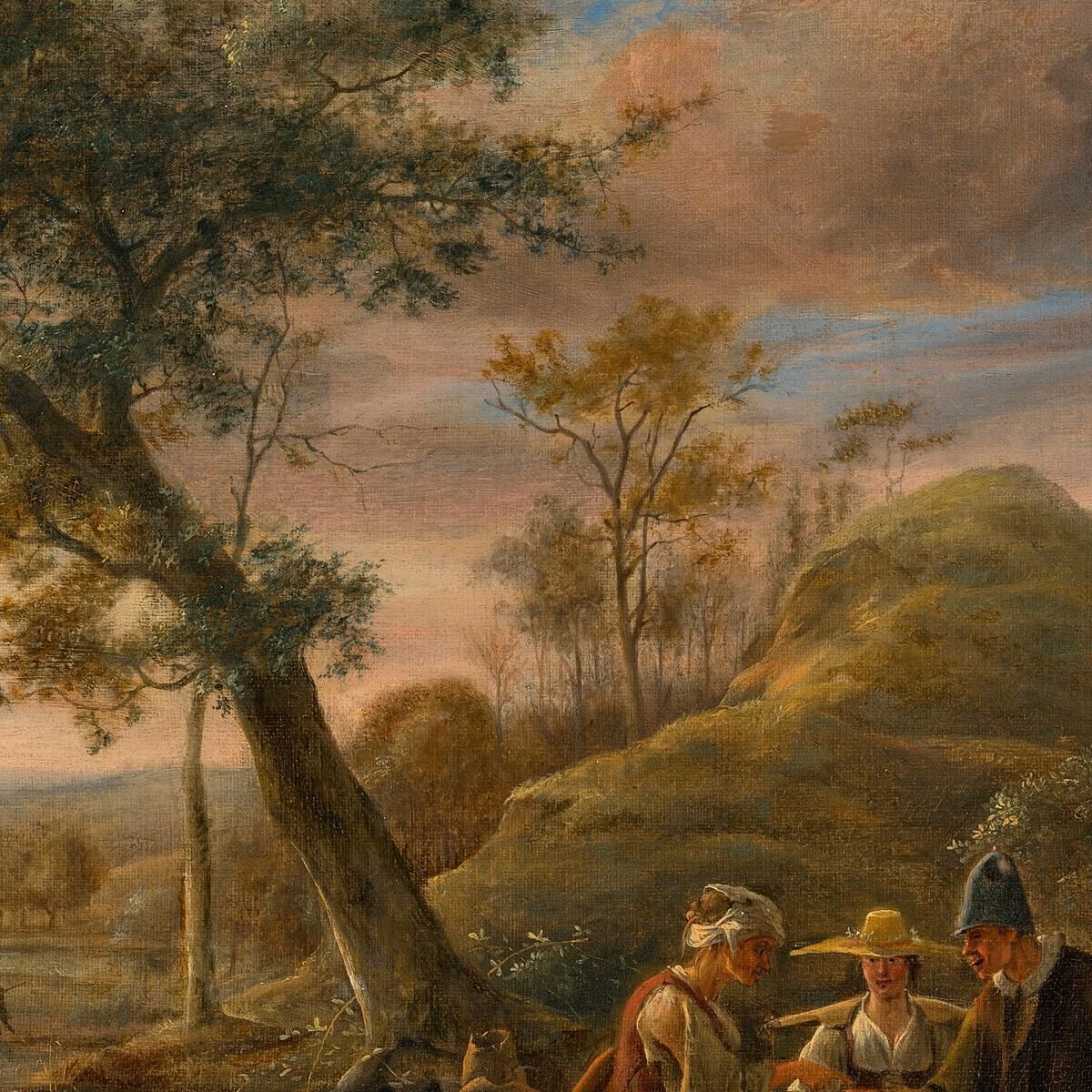 A Fortune Teller And Peasants Before An Inn With A River Landscape Beyond Jan Steen jsn2 canvas print