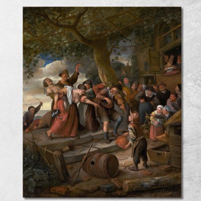 A Pig Belongs In The Sty Jan Steen jsn6 canvas print 
