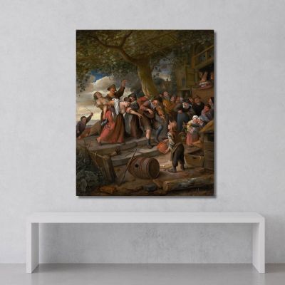 A Pig Belongs In The Sty Jan Steen jsn6 canvas print 
