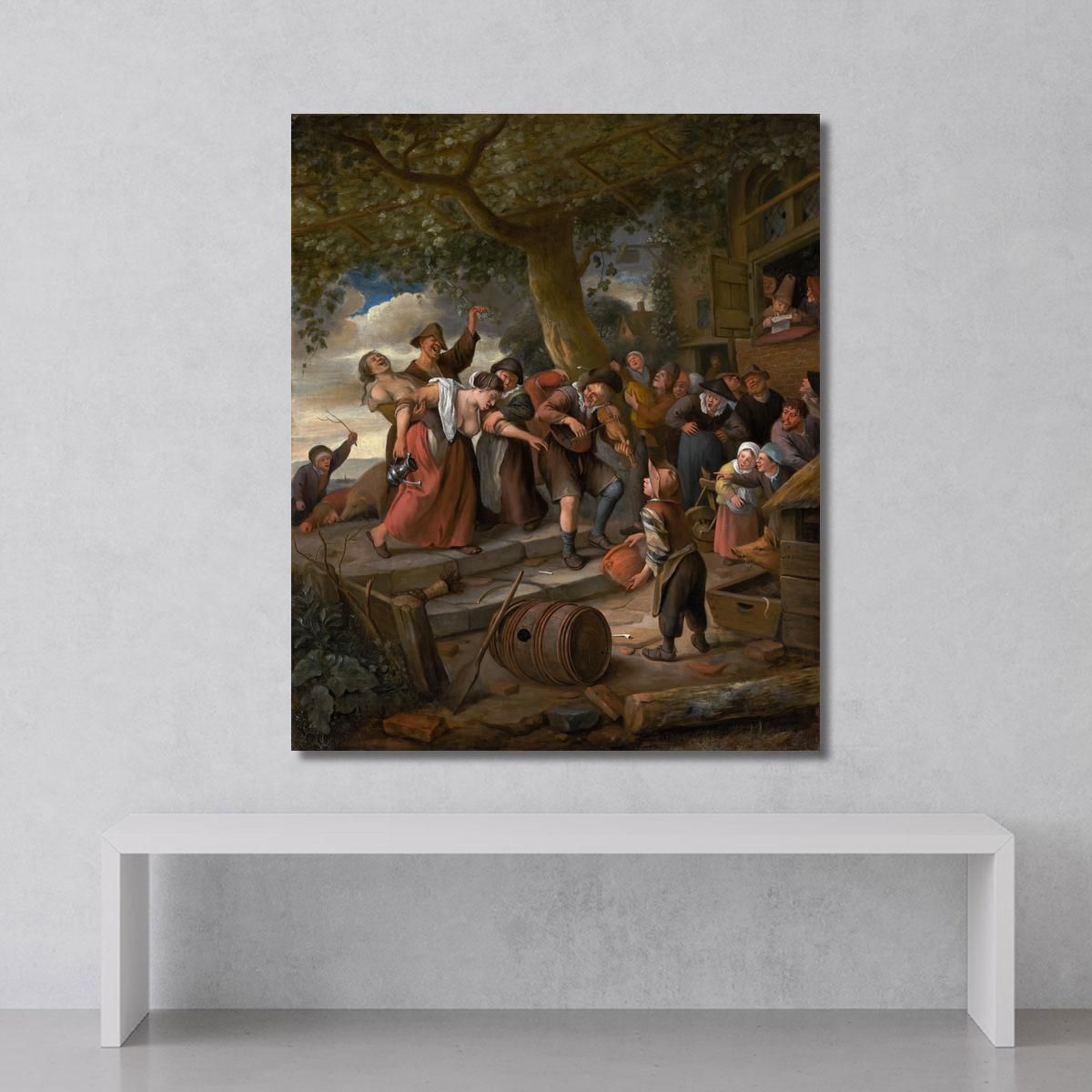 A Pig Belongs In The Sty Jan Steen jsn6 canvas print 