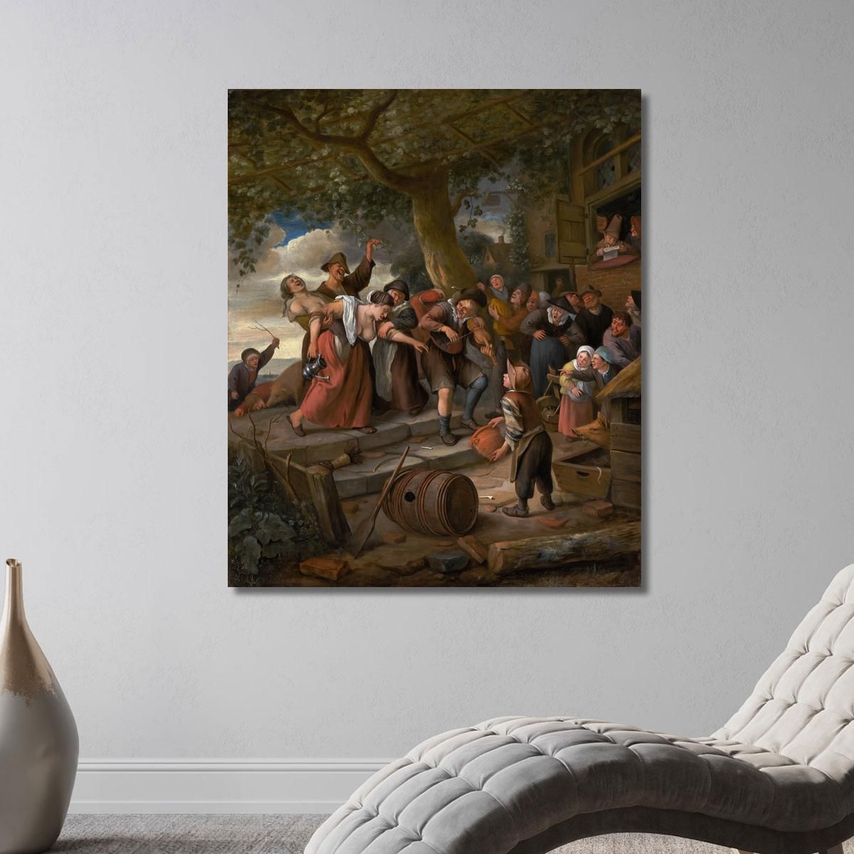 A Pig Belongs In The Sty Jan Steen jsn6 canvas print 