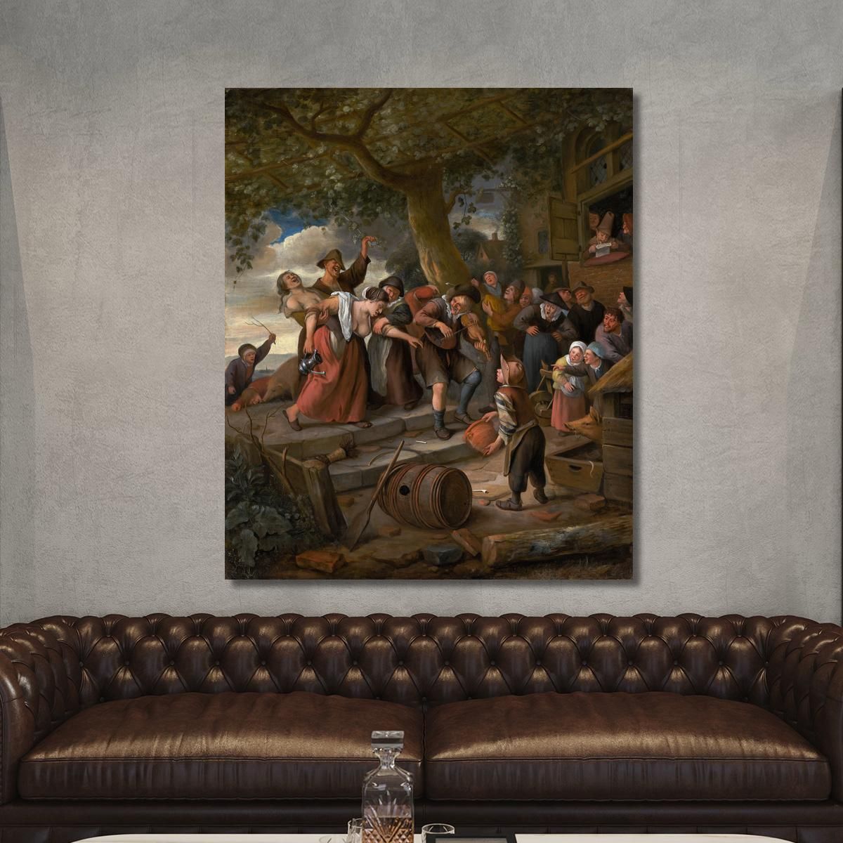 A Pig Belongs In The Sty Jan Steen jsn6 canvas print 