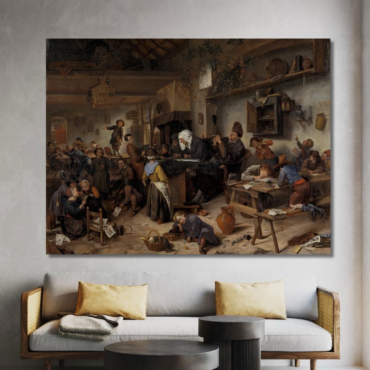 A School For Boys And Girls Jan Steen jsn7 canvas print 