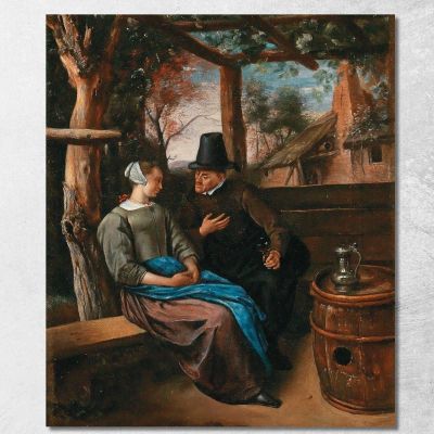 A Suitor With A Young Woman Jan Steen jsn8 canvas print 