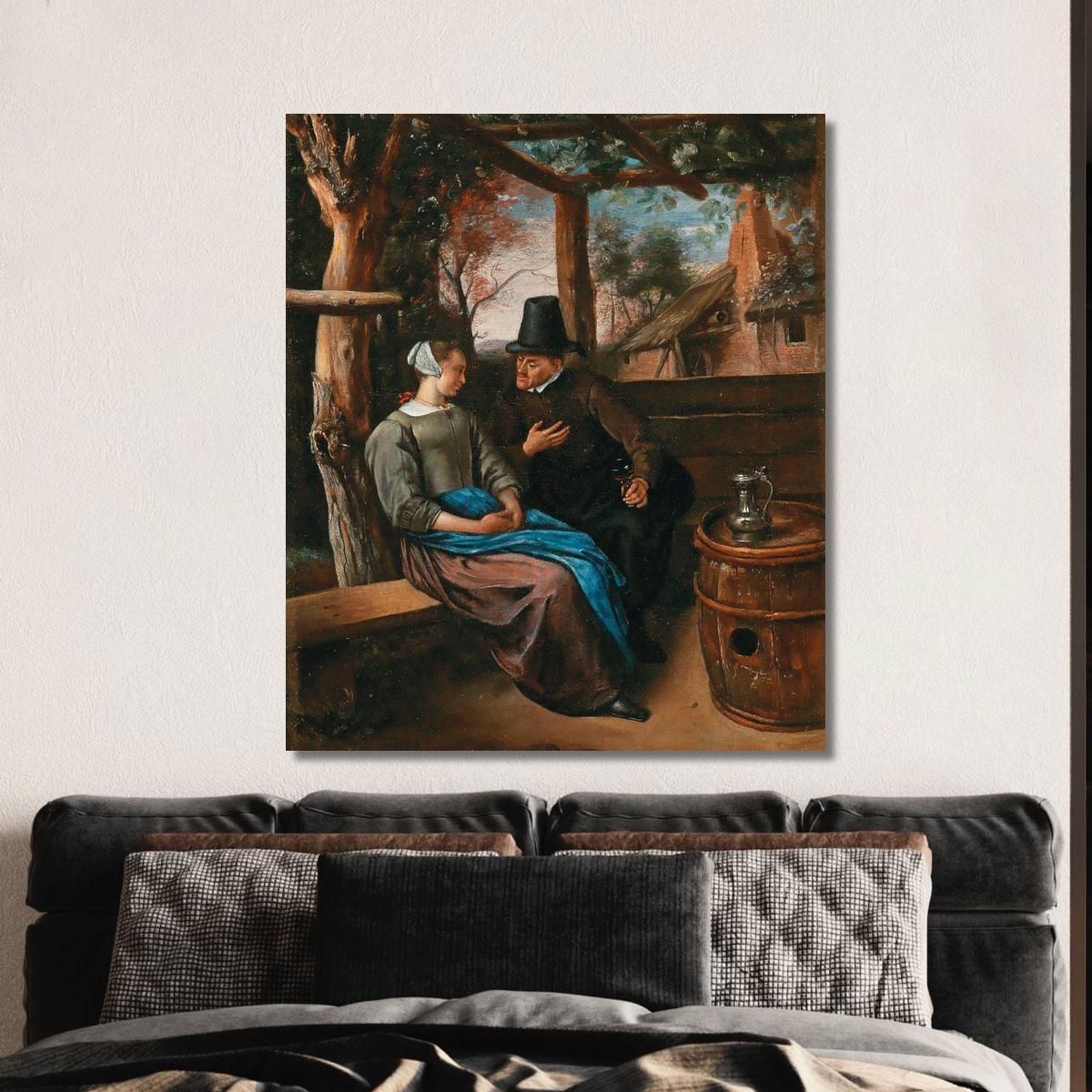 A Suitor With A Young Woman Jan Steen jsn8 canvas print 