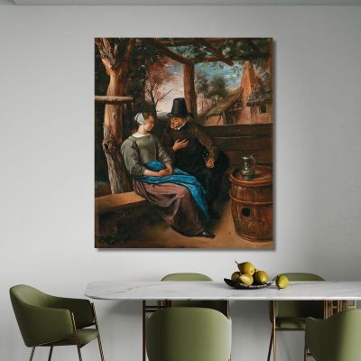 A Suitor With A Young Woman Jan Steen jsn8 canvas print 