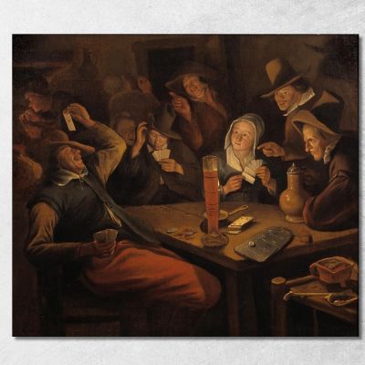 Ace Of Hearts Jan Steen jsn13 canvas print 