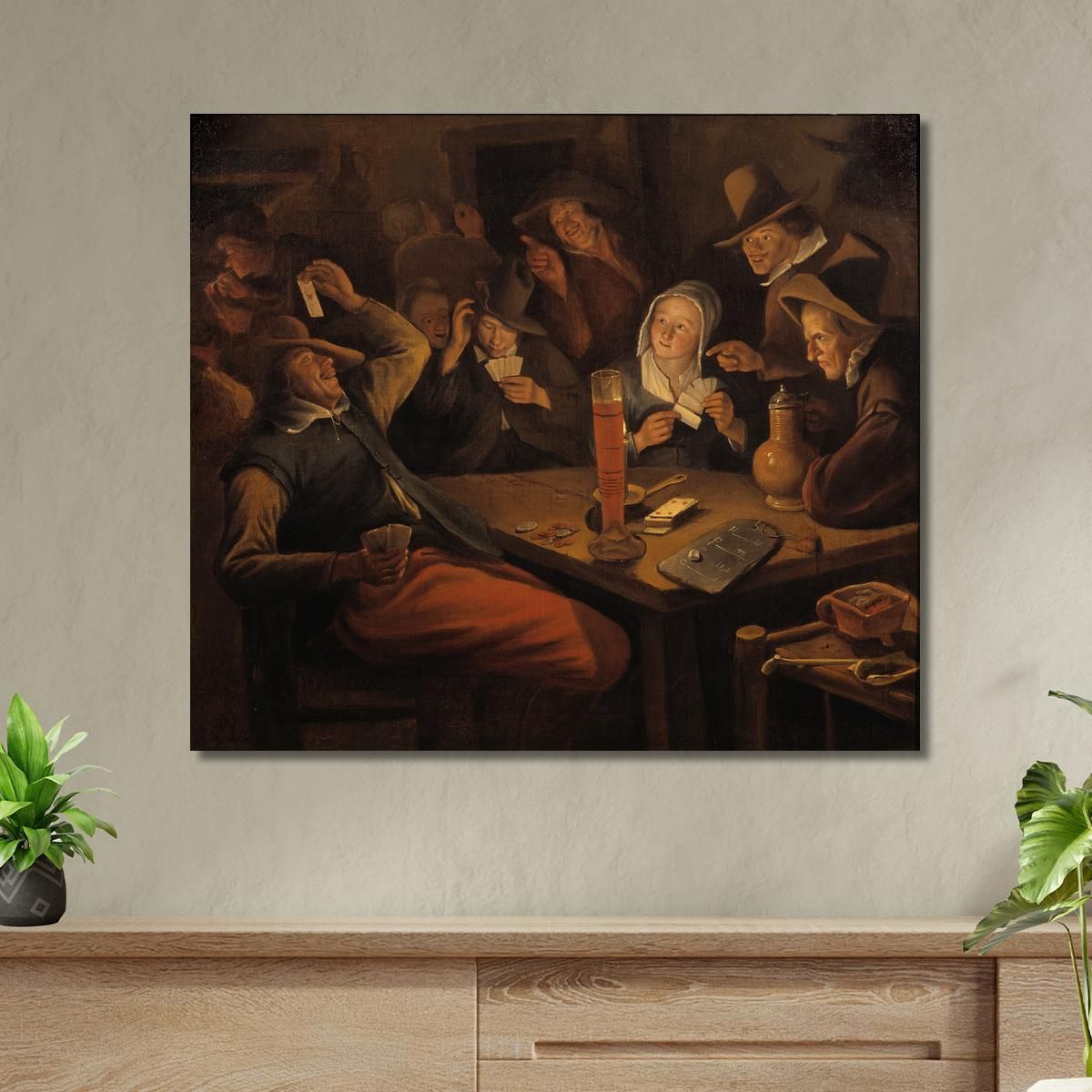 Ace Of Hearts Jan Steen jsn13 canvas print 