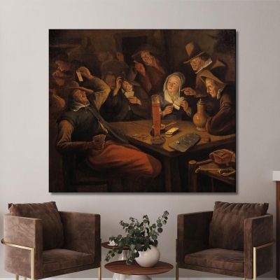Ace Of Hearts Jan Steen jsn13 canvas print 